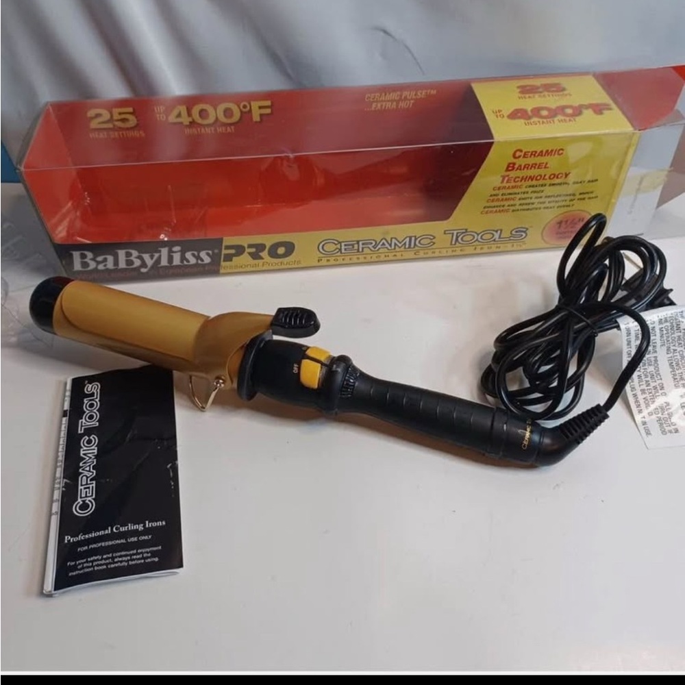 BaByliss Pro Ceramic Curling Iron - Gold and Black